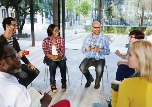 Group of diverse people in a seminar